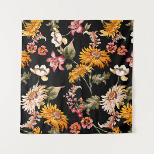 Flowers beautiful pattern seamless. Fabric texture Tapestry