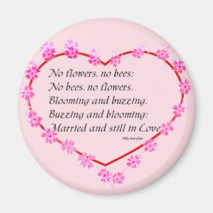 Flowers Bees Love Magnet
