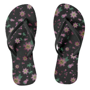 Flowers & Berries Fog Flip Flops