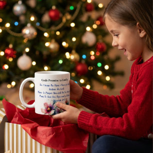 Flowers Bible Verse Jeremiah 29:11 Personalise Coffee Mug