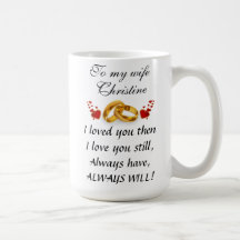 Flowers, big heart & add your wife's name message