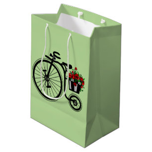 Flowers Bike Gift Bag - Your Colours - Text