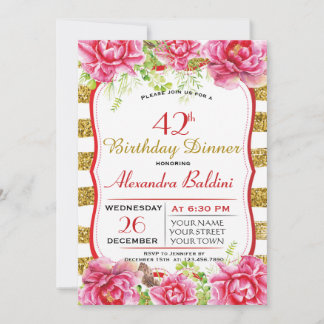 FLOWERS BIRTHDAY PARTY INVITATION