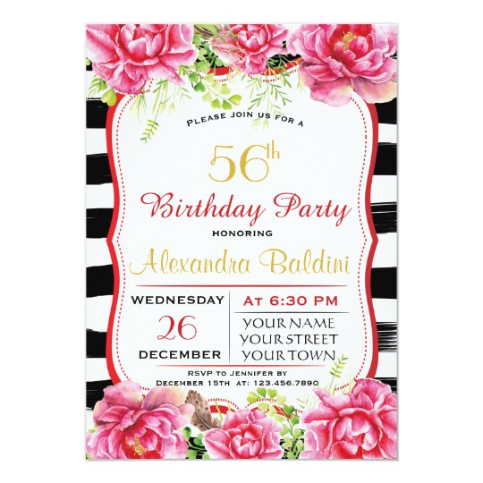 FLOWERS BIRTHDAY PARTY INVITATION