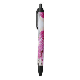 Flowers black ink pen