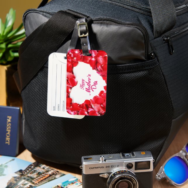 Flowers bloom for mum luggage tag (Front & Back)
