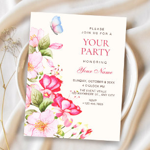Flowers bloom invitation