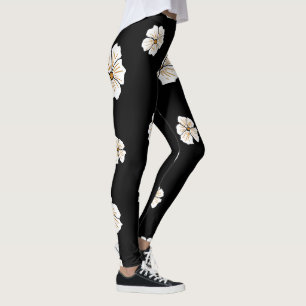 Flowers Bloom Print Leggings – Stylish and Comfy
