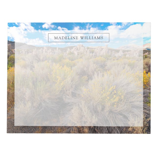 Flowers | Blooming Sagebrush California Notepad (Front)