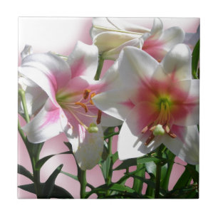 Flowers Blossoms Spring Garden Love Shower Party Tile