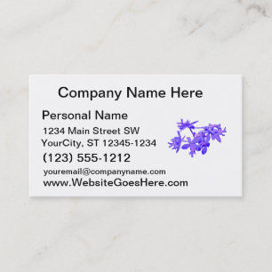 Flowers Blue Tinted Ground Orchid Business Card