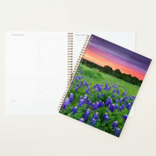 Flowers Bluebonnets at Sunset Texas Planner