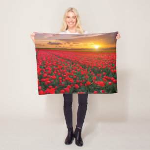 Flowers Botanical Garden Holland Fleece Blanket