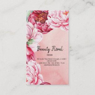 Flowers Bouquet Florist Business Card