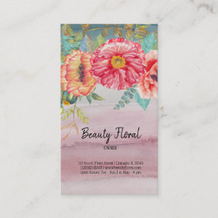 Flowers Bouquet Florist Business Card