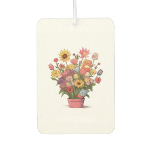 Flowers, bouquet, flower pot car air freshener
