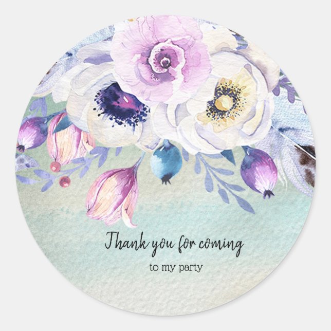 Flowers bouquet for all occasions classic round sticker (Front)