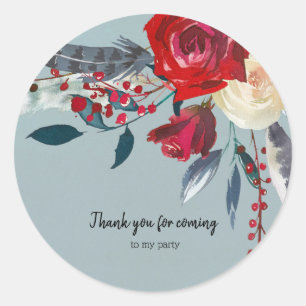 Flowers bouquet for all occasions classic round sticker