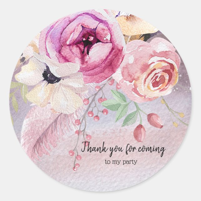 Flowers bouquet for all occasions classic round sticker (Front)