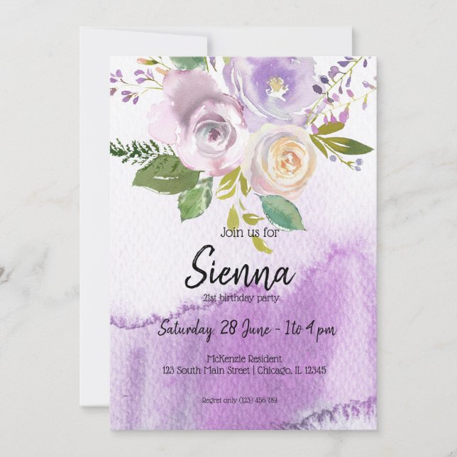 Flowers bouquet for all occasions invitation (Front)