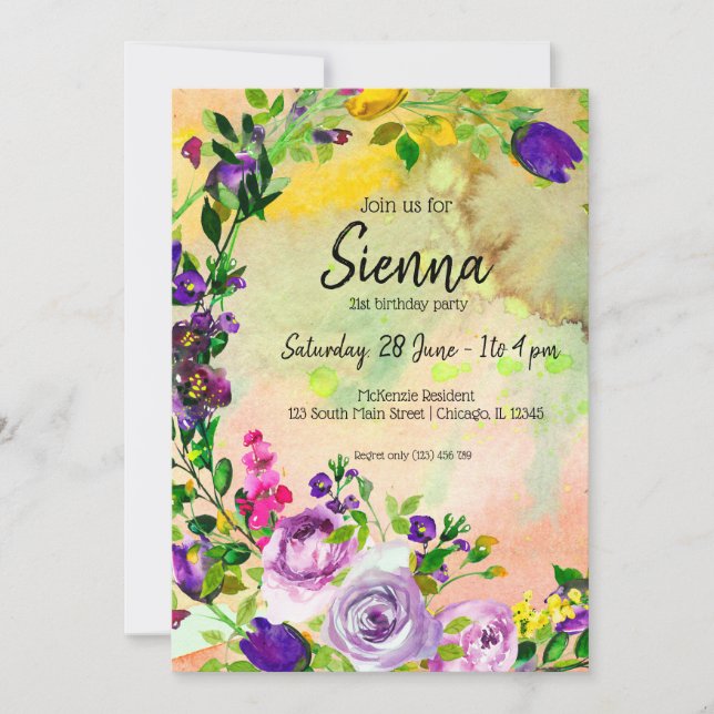 Flowers bouquet for all occasions invitation (Front)