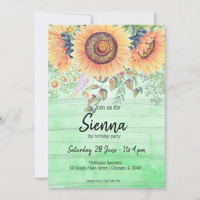 Flowers bouquet for all occasions invitation (Front)