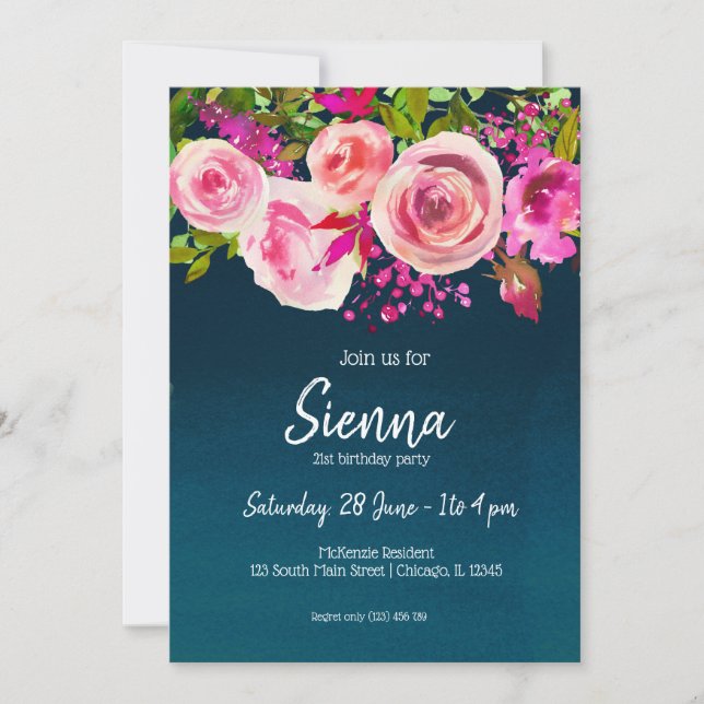 Flowers bouquet for all occasions invitation (Front)