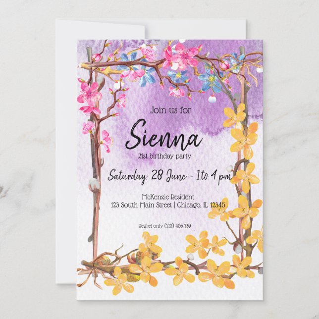 Flowers bouquet for all occasions invitation (Front)