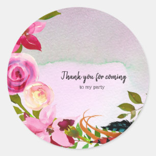 Flowers bouquet for all occassions classic round sticker