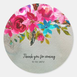 Flowers bouquet for all occassions classic round sticker