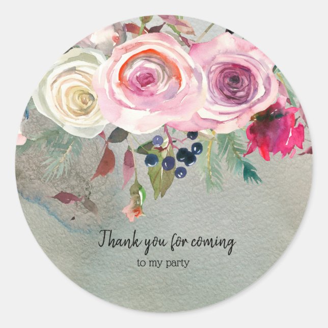 Flowers bouquet for all occassions classic round sticker (Front)