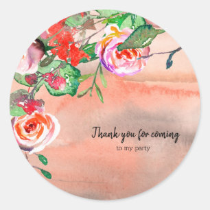 Flowers bouquet for all occassions classic round sticker