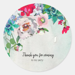 Flowers bouquet for all occassions classic round sticker