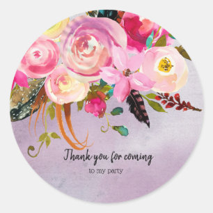 Flowers bouquet for all occassions classic round sticker