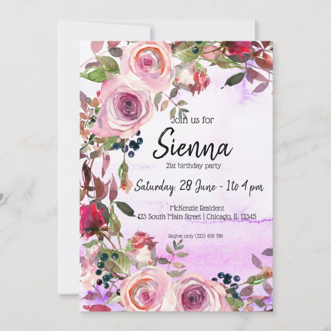 Flowers bouquet for all occassions invitation (Front)