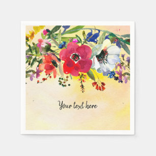 Flowers bouquet for all occassions napkin