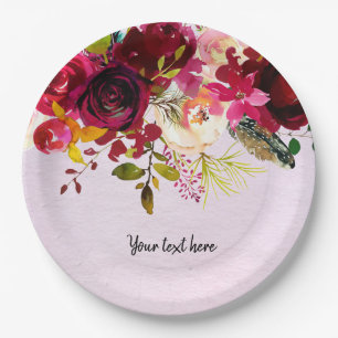 Flowers bouquet for all occassions paper plate