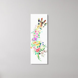 Flowers Bouquet Giraffe Canvas Print - Painting