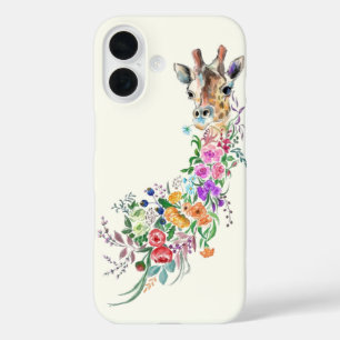 Flowers Bouquet Giraffe iPhone 16 Case