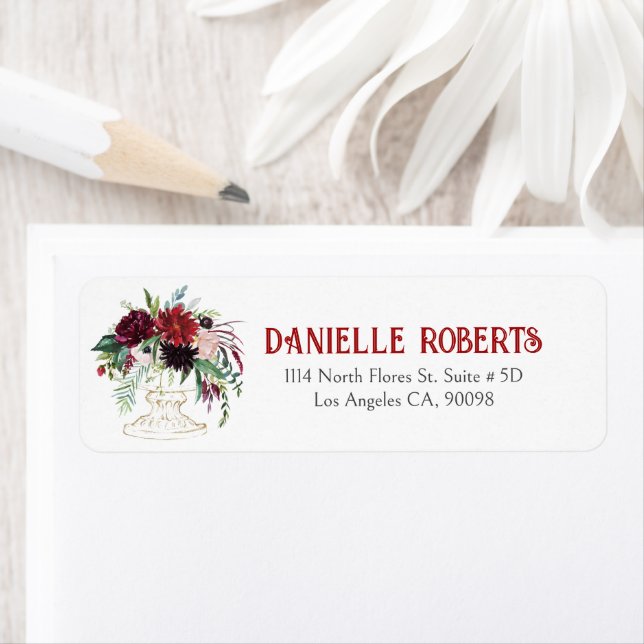 Flowers bouquet gold vintage vase (Insitu)