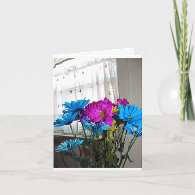Flowers Bouquet, Mere Words Thank You Card (Front)