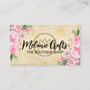 Flowers   Boutique Background Style Business Card