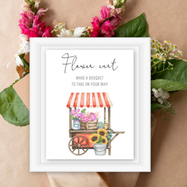 Flowers bridal shower - Flower cart Poster (Creator Uploaded)