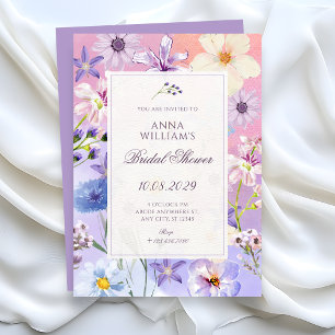 Flowers bridal shower invitation
