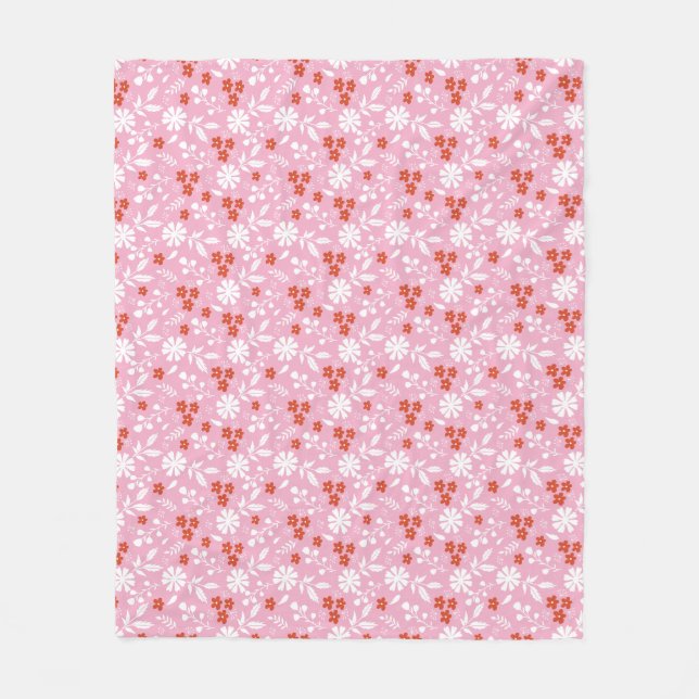 Flowers Bring Colour To Your World Fleece Blanket (Front)