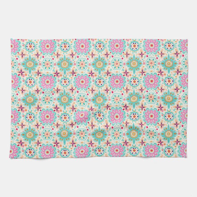 Flowers Bring Colour To Your World Tea Towel (Horizontal)
