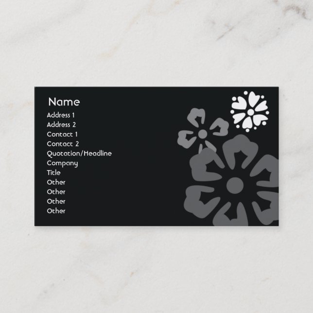 Flowers - Business Business Card (Front)