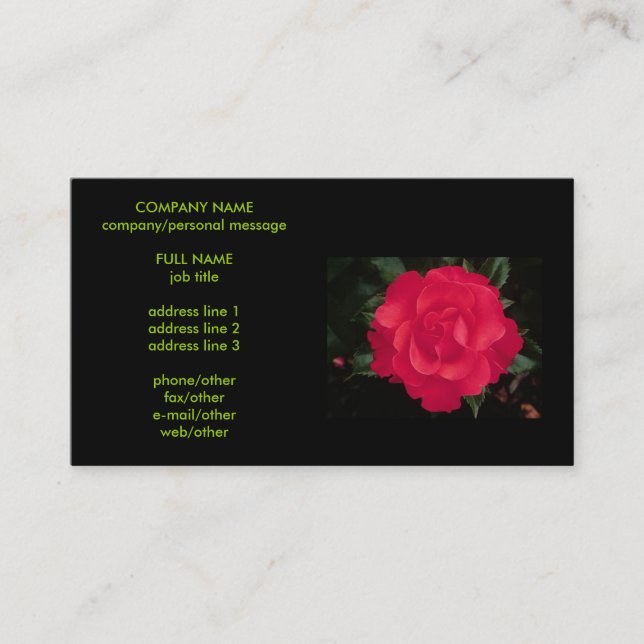 flowers business card (Front)