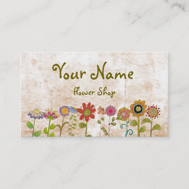 Flowers Business card (Front)