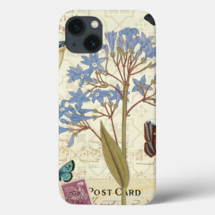 Flowers, Butterflies, and Bird Collage iPhone 13 Case